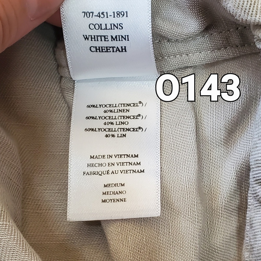 Rails Collins Military Utility Jacket Linen Tencel Mini Cheetah M Safari Field - Picture 6 of 8